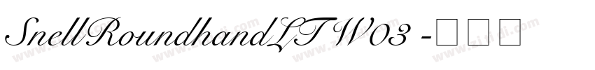 SnellRoundhandLTW03 字体转换